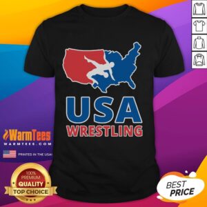 Awesome USA Wrestling US Map T-Shirt