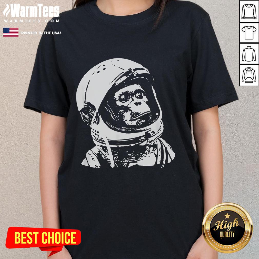 Awesome Vintage Space Travel Astronaut Monkey T-Shirt - Image 3