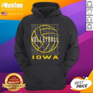Alternative view of Awesome Volleyball Iowa Layered Repetitive T-Shirt