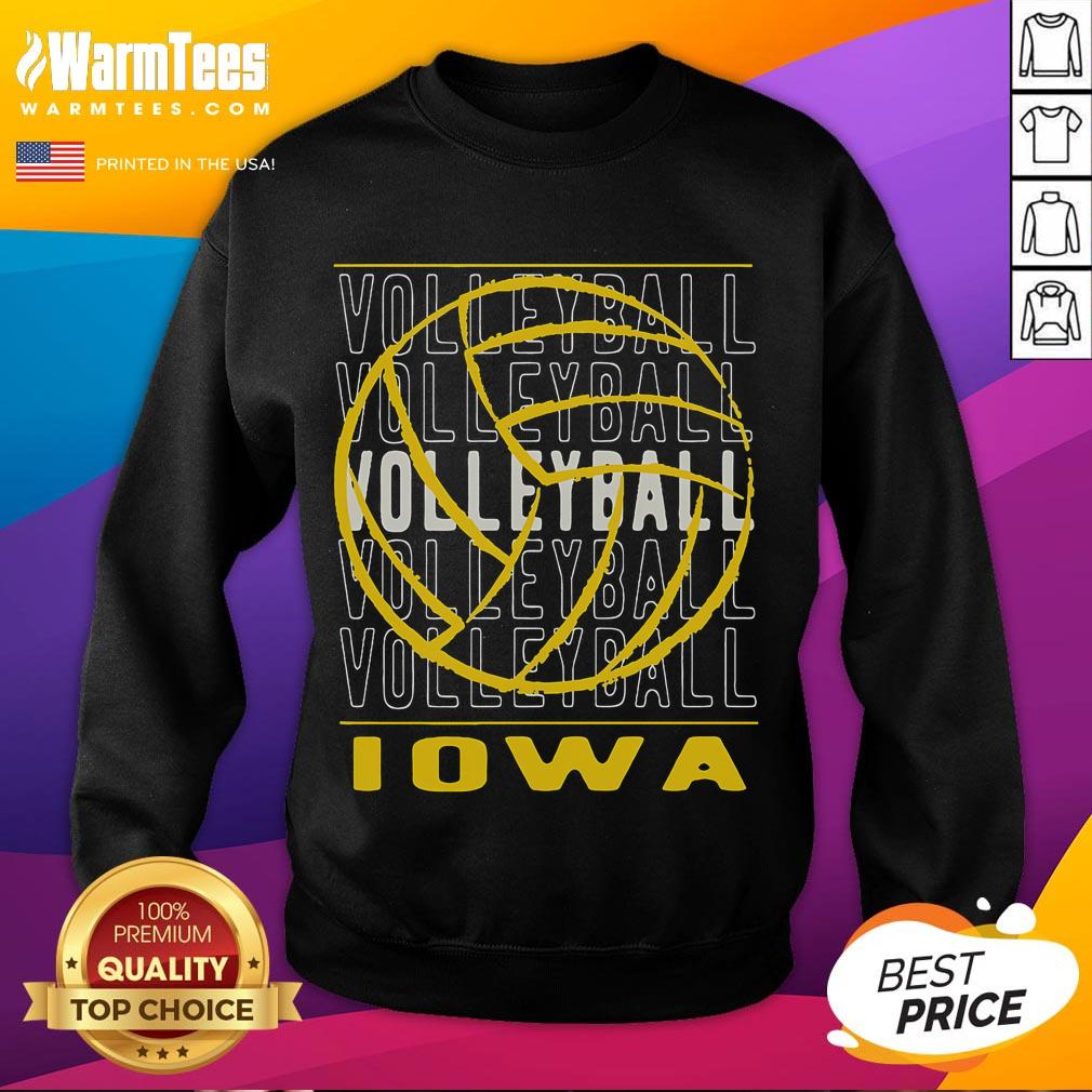Awesome Volleyball Iowa Layered Repetitive T-Shirt - Image 5
