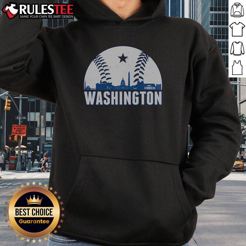 Awesome Washington DC Baseball Skyline T-Shirt - Image 2