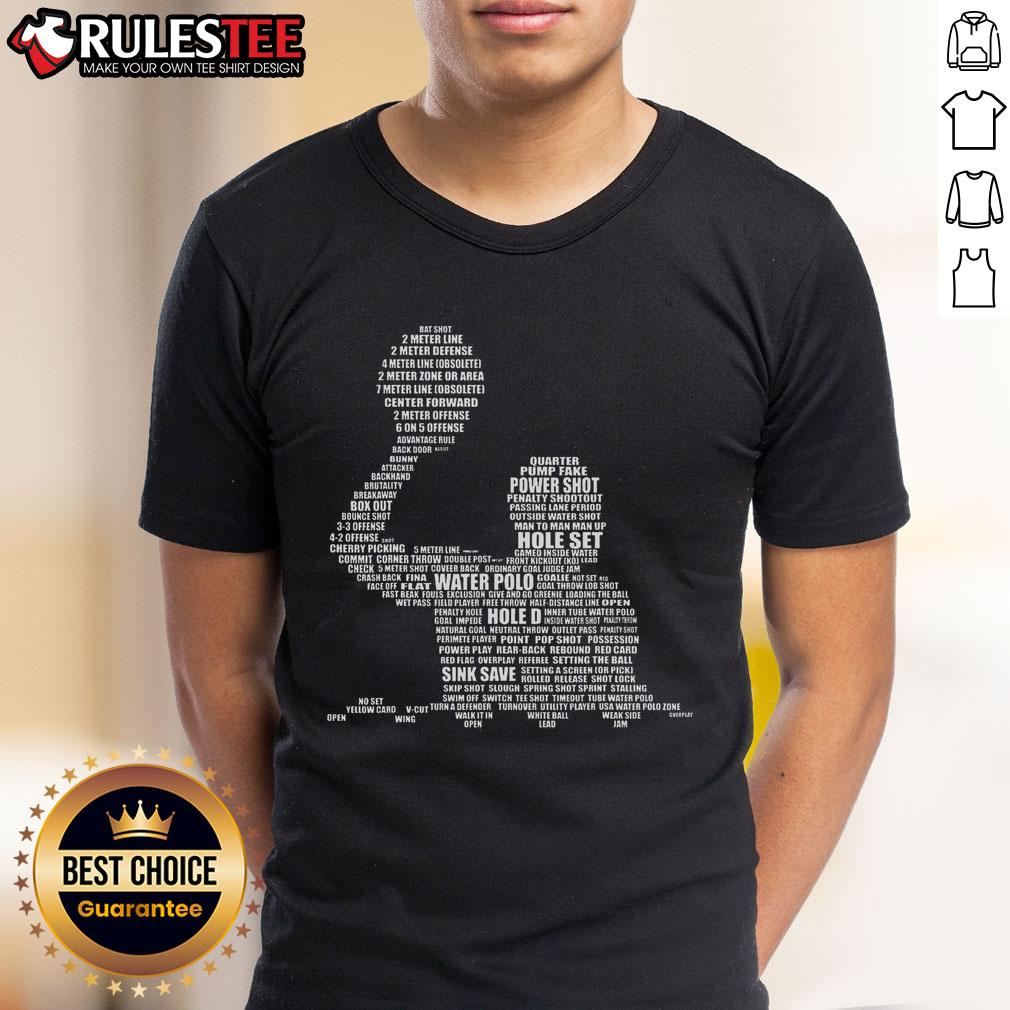 Awesome Waterpolo Player Word Cloud Water Polo Players Coach T-Shirt