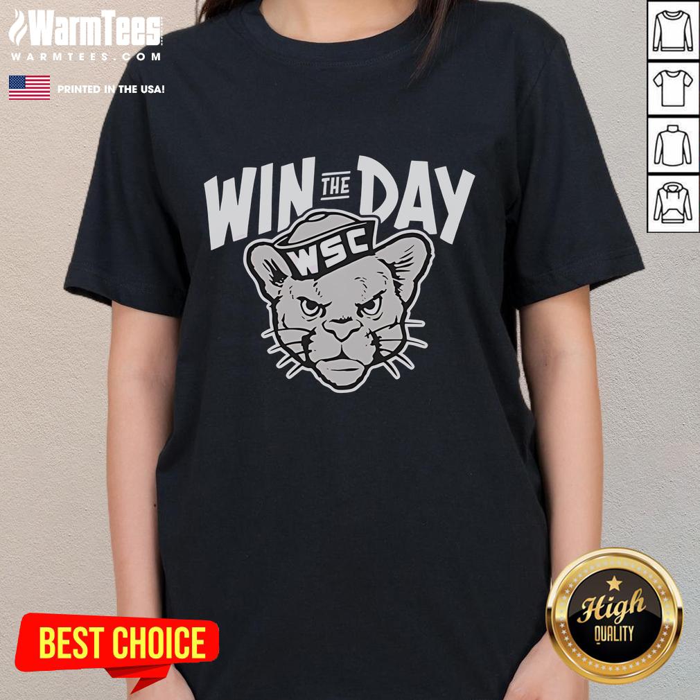 Awesome Win The Day Wsc Cougar Mascot T-Shirt - Image 3