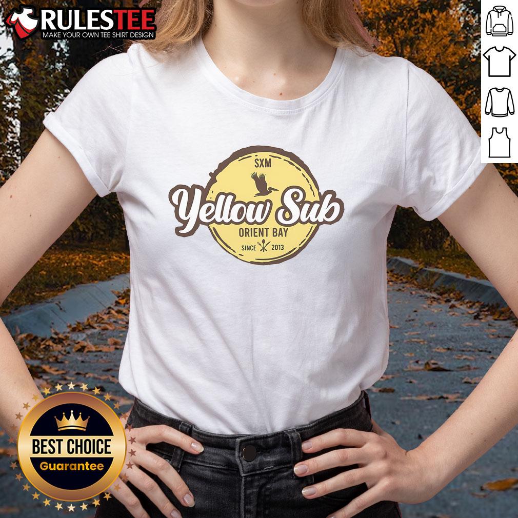 Awesome Yellow Sub SXM Orient Bay Since 2013 T-Shirt - Image 3