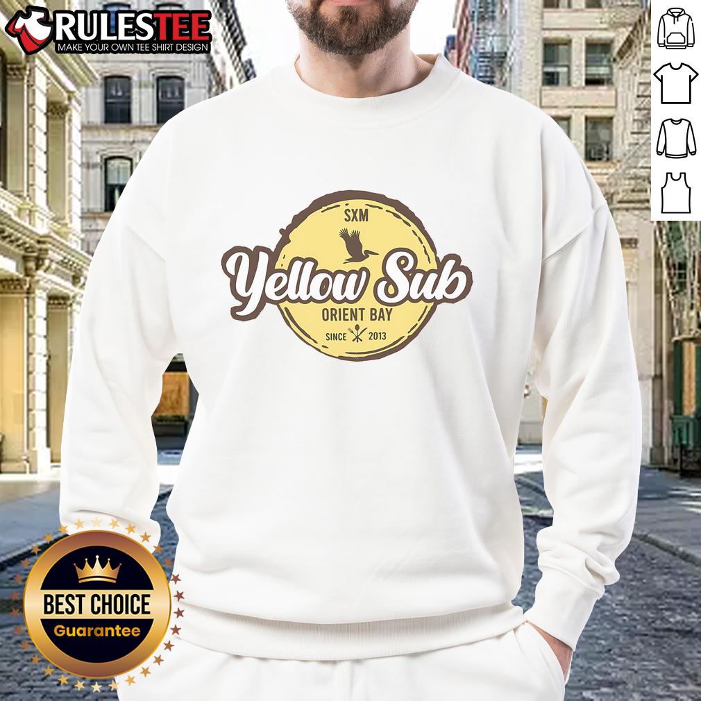 Awesome Yellow Sub SXM Orient Bay Since 2013 T-Shirt - Image 5