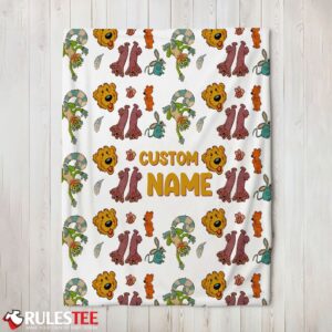 Bear In The Big Blue House Cute Character Blanket Fleece Customized Blanket