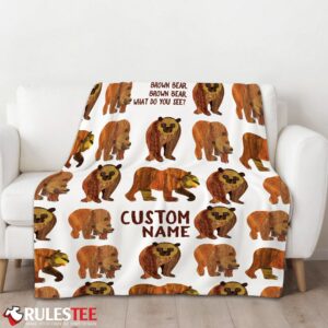 Alternative view of Brown Bear Brown Bear Blanket Fleece Customized Blanket