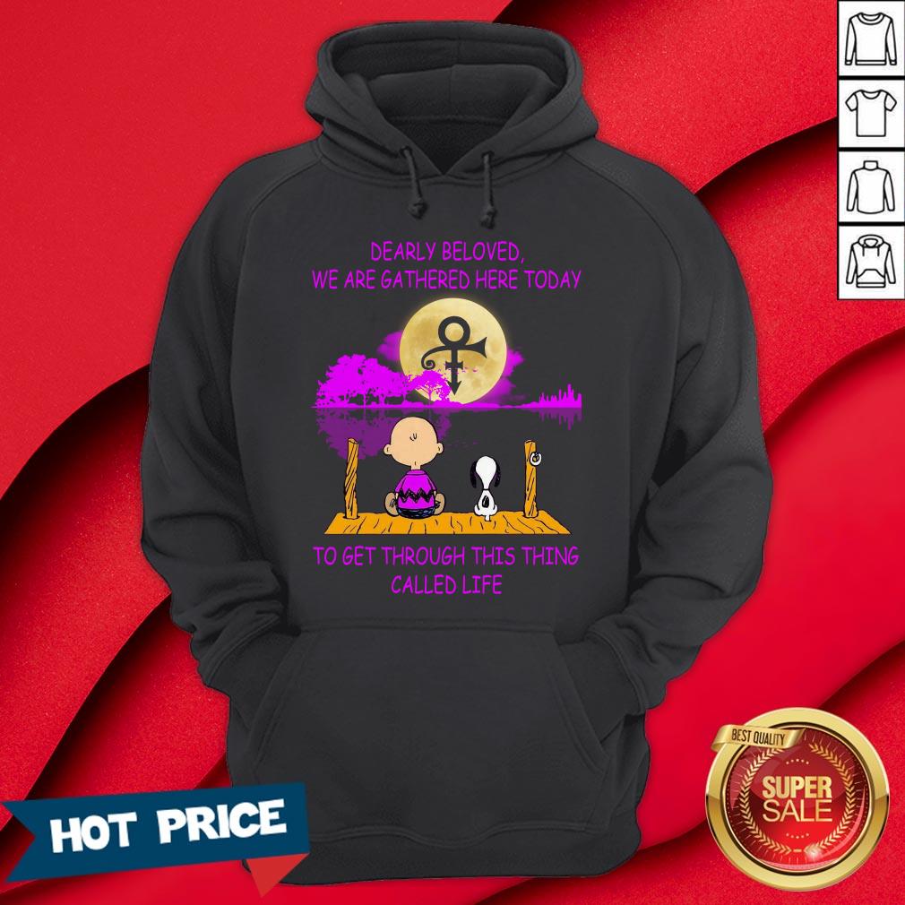 Charlie Brown And Snoopy Dearly Beloved We Are Gathered Here Today To Get Through This Thing Called Life Water Moon Shirt - Image 5