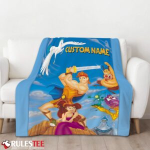 Alternative view of Cartoon Disney Hercules With Friends Blanket Fleece Customized Blanket