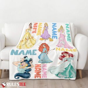Alternative view of Cartoon Disney Princess Blanket Fleece Customized Blanket