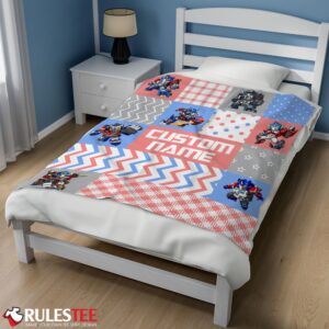 Alternative view of Chibi Optimus Prime Transformers Pattern Blanket Fleece Customized Blanket