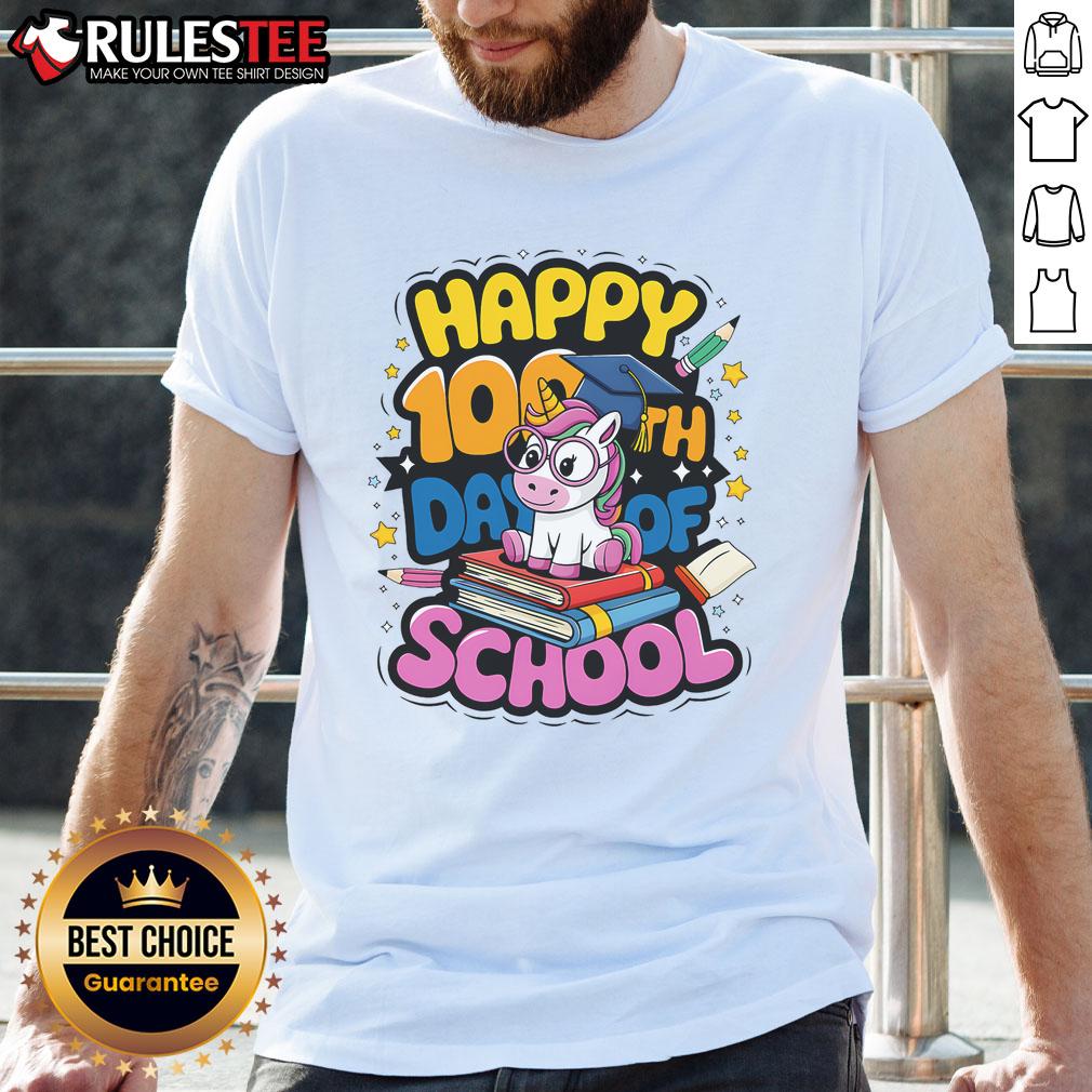 Cute 100 Days Of School Unicorn T-Shirt
