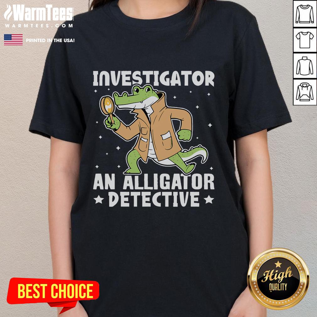 Cute Alligator Investigator An Alligator Detective T-Shirt - Image 3
