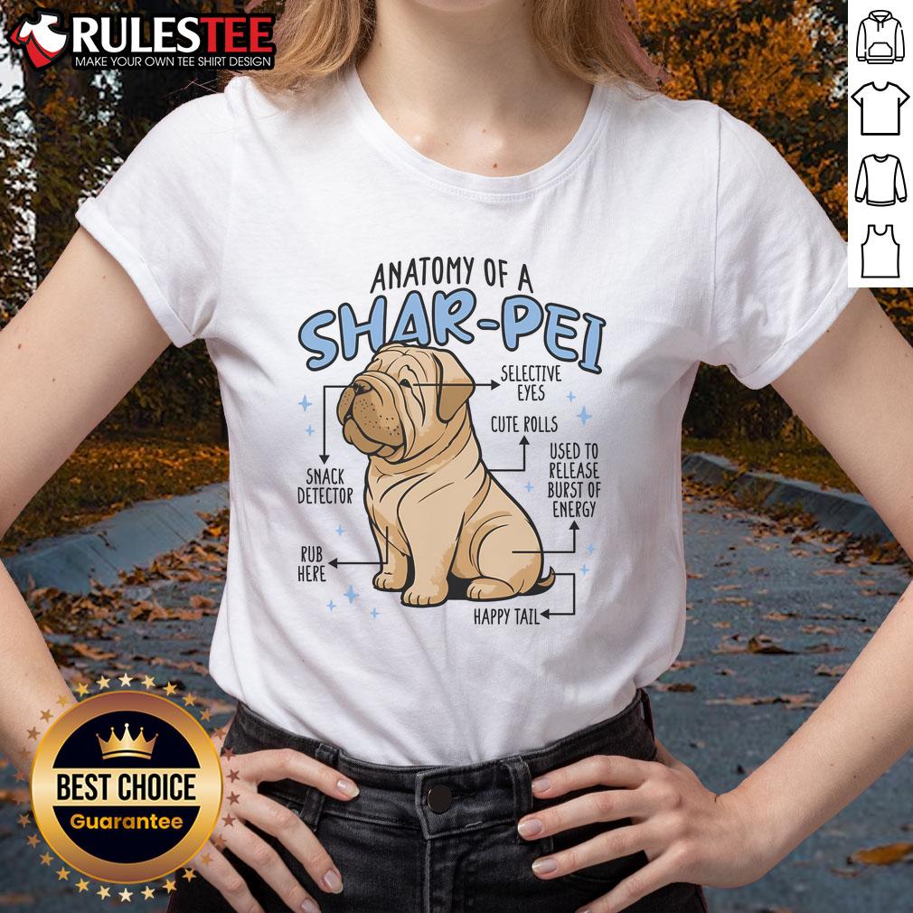 Cute Anatomy Of A Sharpei Dog T-Shirt - Image 3