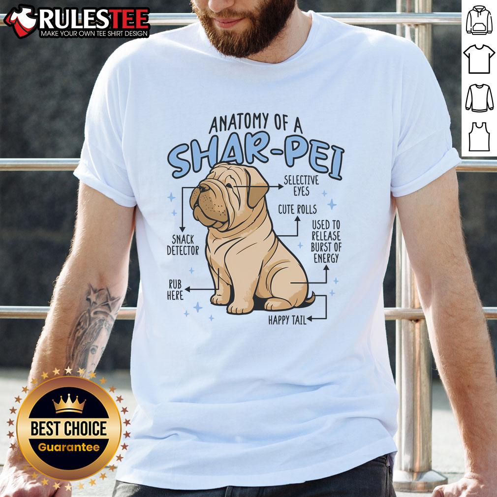 Cute Anatomy Of A Sharpei Dog T-Shirt