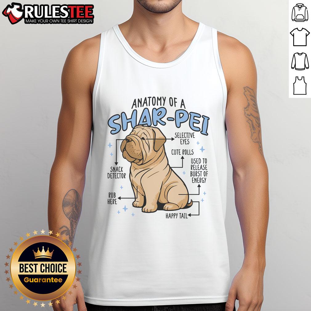 Cute Anatomy Of A Sharpei Dog T-Shirt - Image 4