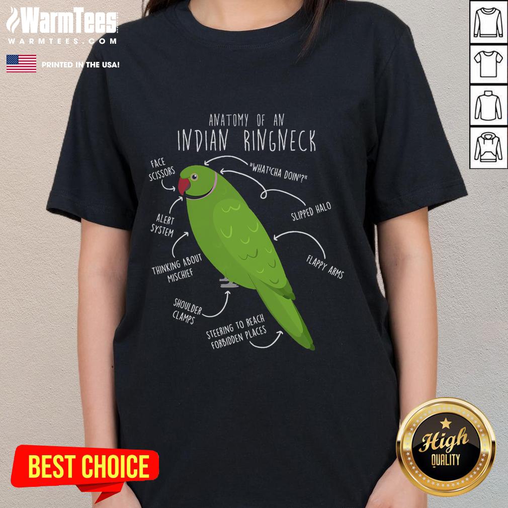 Cute Anatomy Of An Indian Ringneck Parrot T-Shirt - Image 3