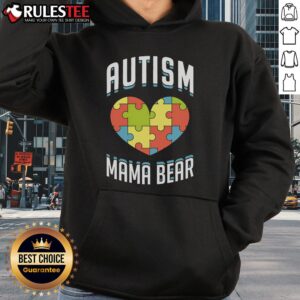 Alternative view of Cute Autism Mama Bear Heart Puzzle Autism Awareness T-Shirt