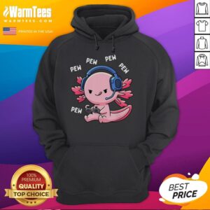 Alternative view of Cute Axolotl Gaming Anime Video Game Pew Gamer T-Shirt