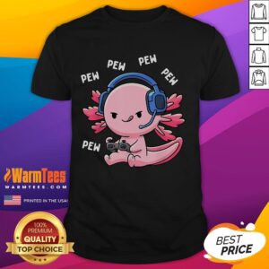 Cute Axolotl Gaming Anime Video Game Pew Gamer T-Shirt