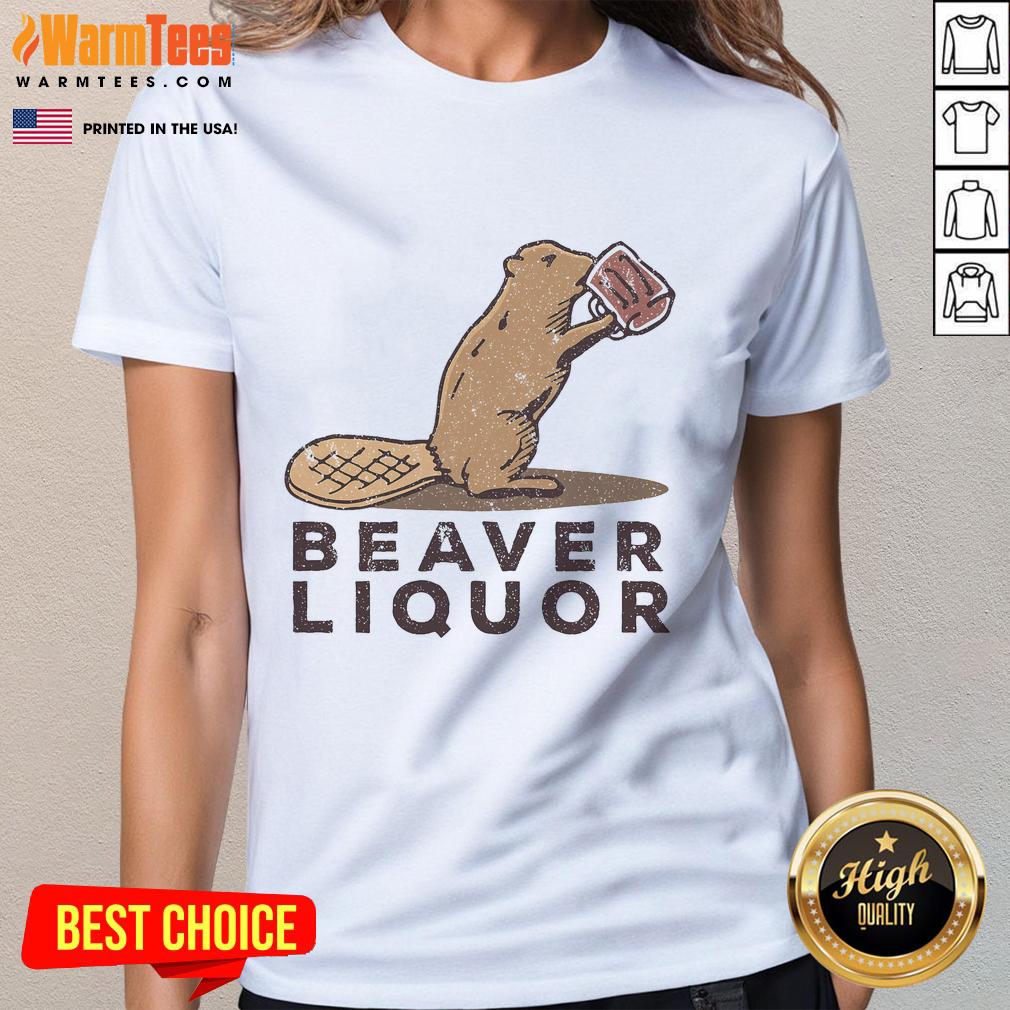 Cute Beaver Liquor Drinking T-Shirt - Image 3