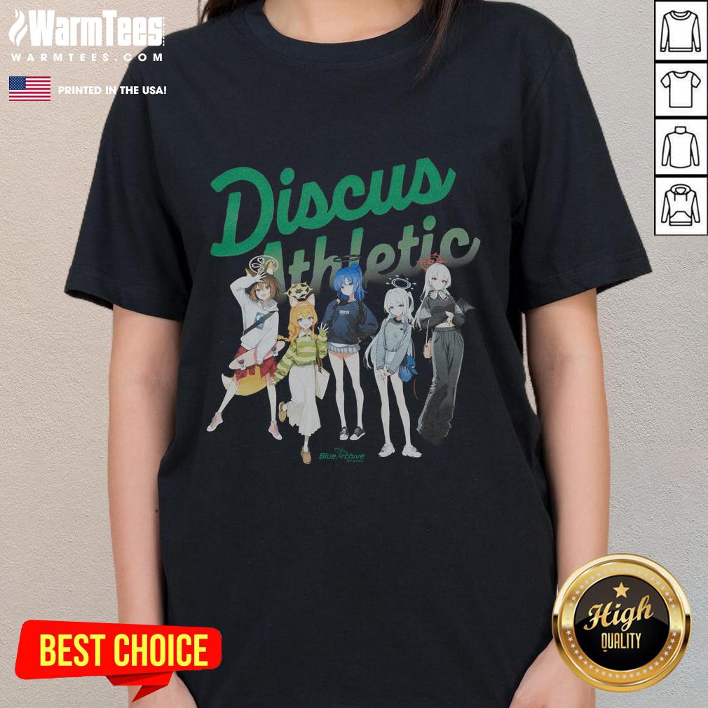 Cute Blue Archive Discus Athletic T-Shirt - Image 3