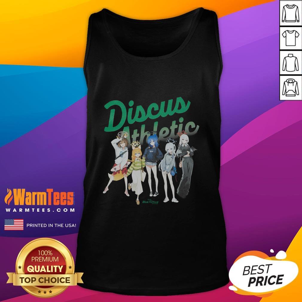 Cute Blue Archive Discus Athletic T-Shirt - Image 4