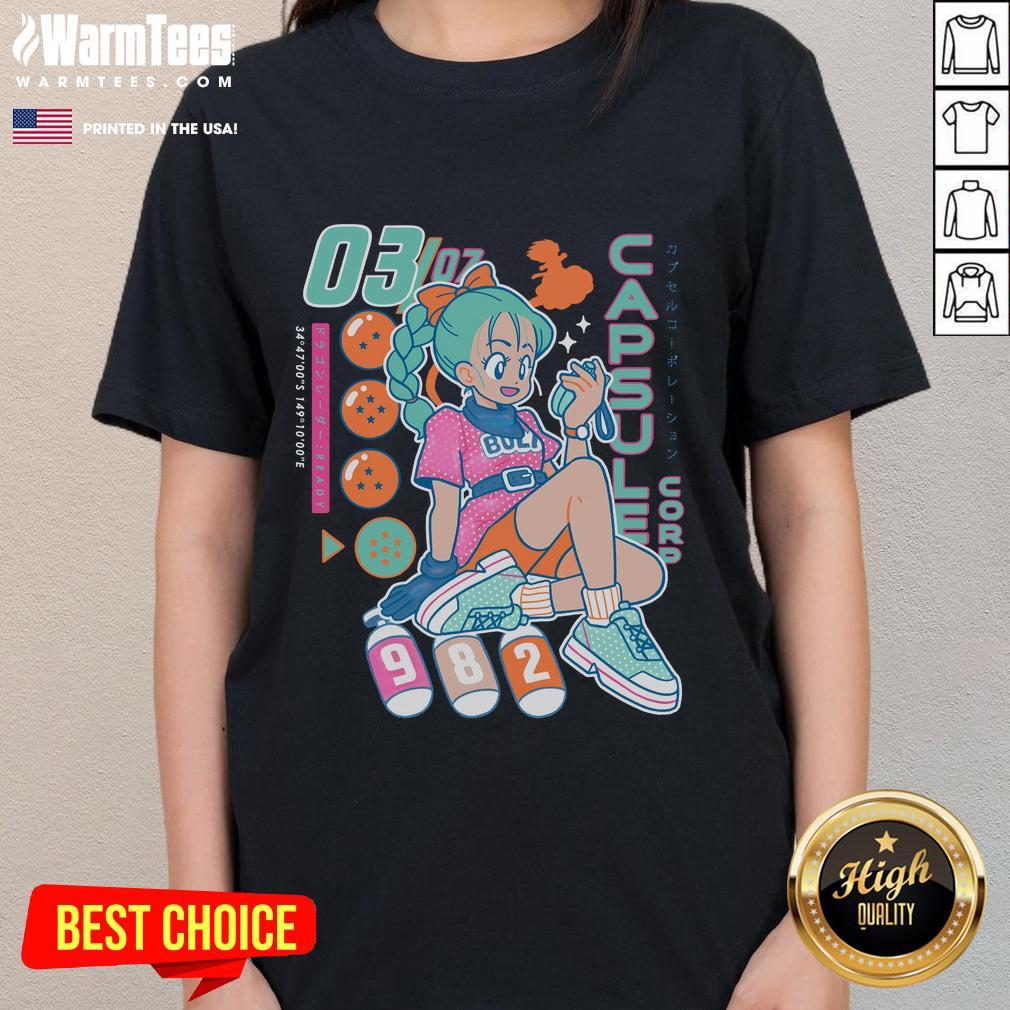 Cute Bulma Boyfriend Detector Capsule Corporation Anime Retro T-Shirt - Image 3