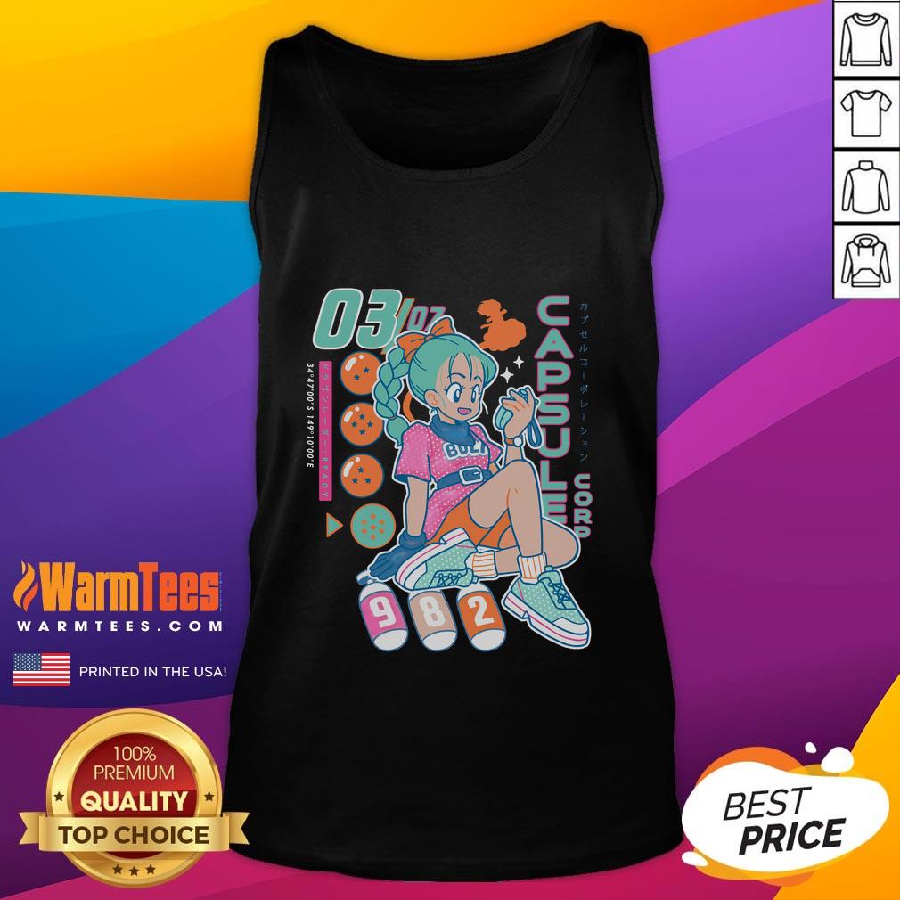 Cute Bulma Boyfriend Detector Capsule Corporation Anime Retro T-Shirt - Image 4