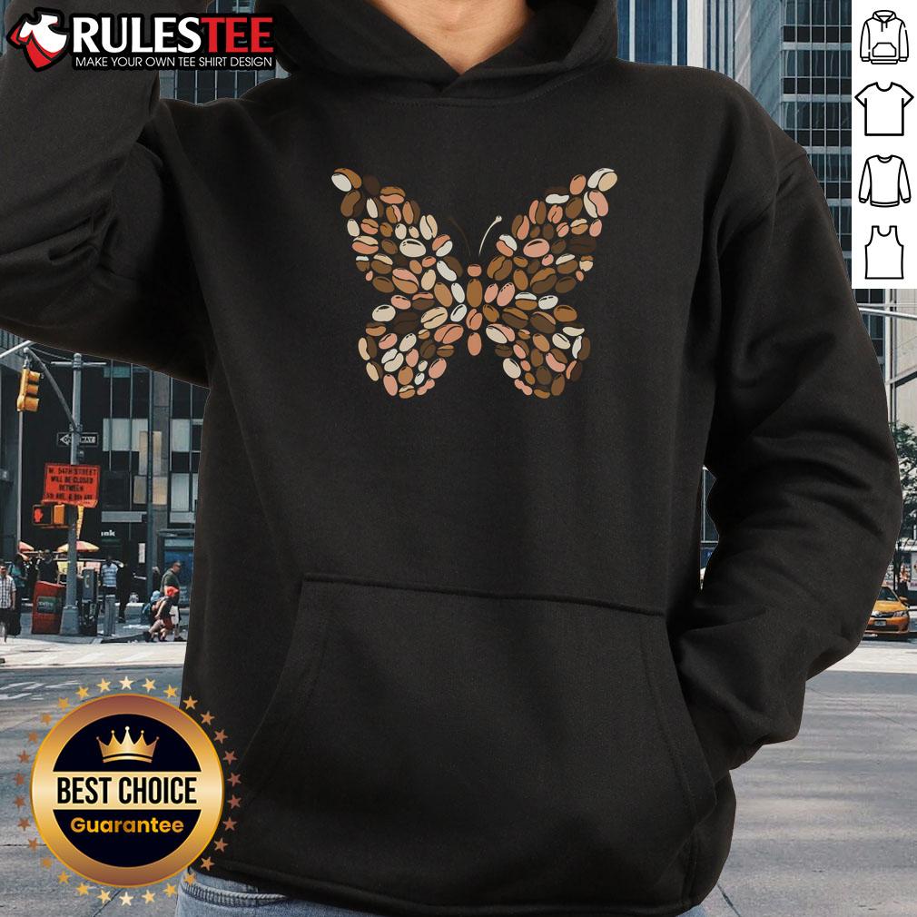 Cute Butterfly Wing Coffee T-Shirt - Image 2