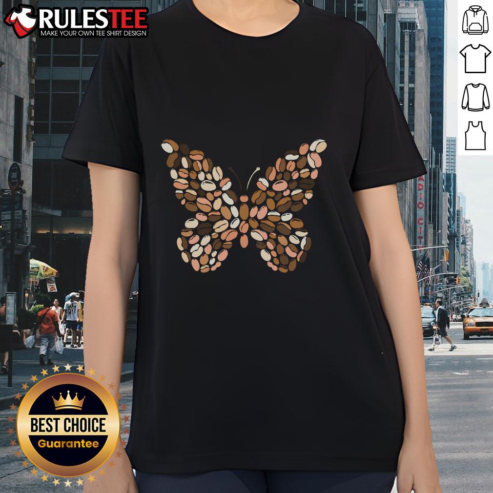 Cute Butterfly Wing Coffee T-Shirt - Image 3