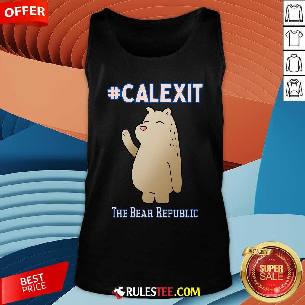 Cute California Secession Calexit Bear Republic T-Shirt - Image 5