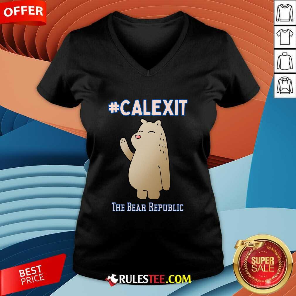 Cute California Secession Calexit Bear Republic T-Shirt - Image 4