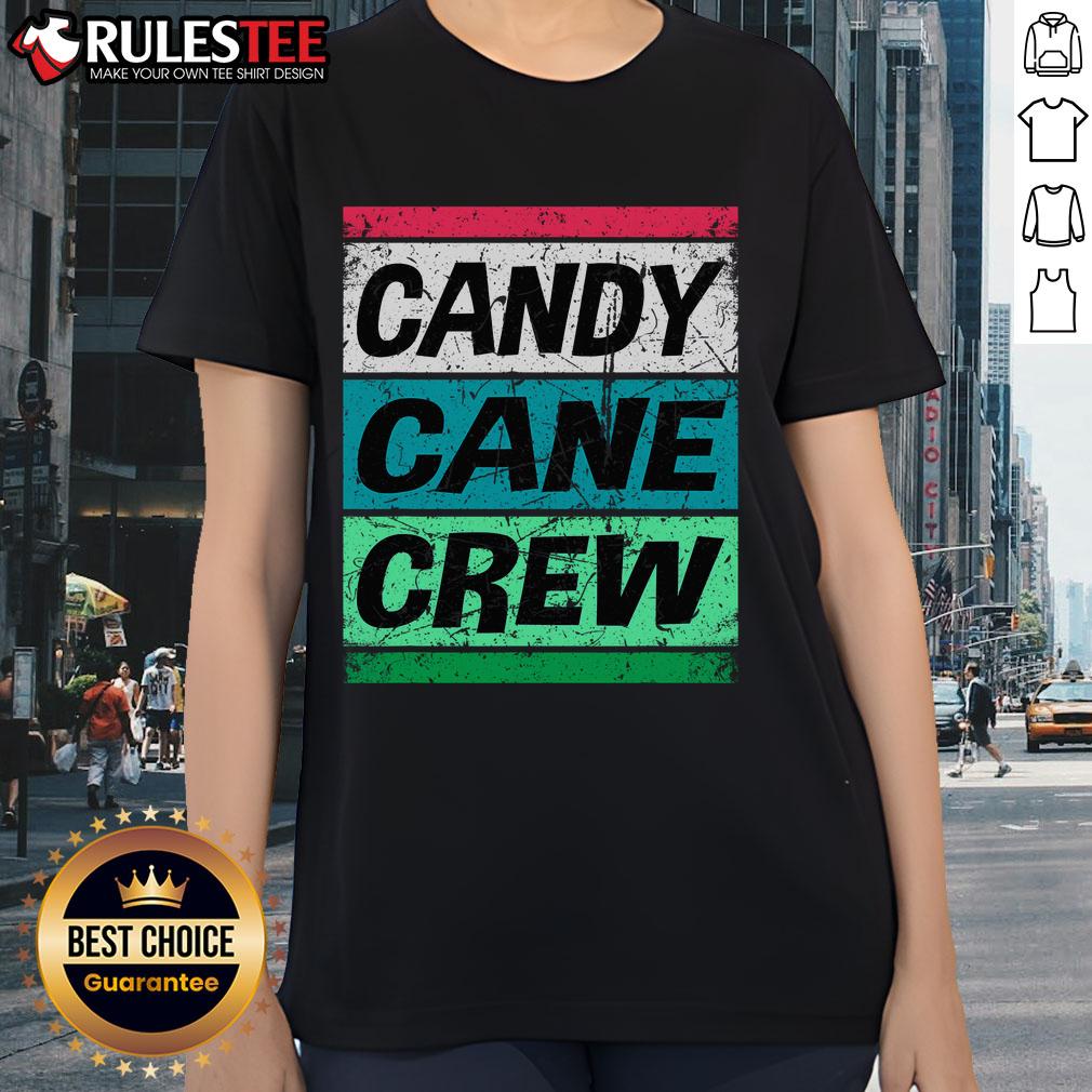 Cute Candy Cane Crew Christmas Xmas T-Shirt - Image 3