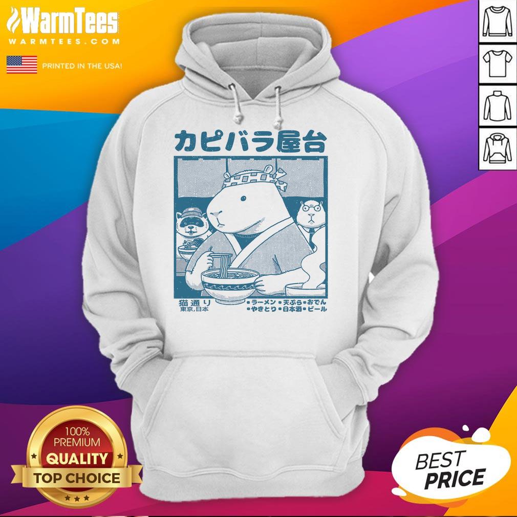 Cute Capy Food Cart T-Shirt - Image 2