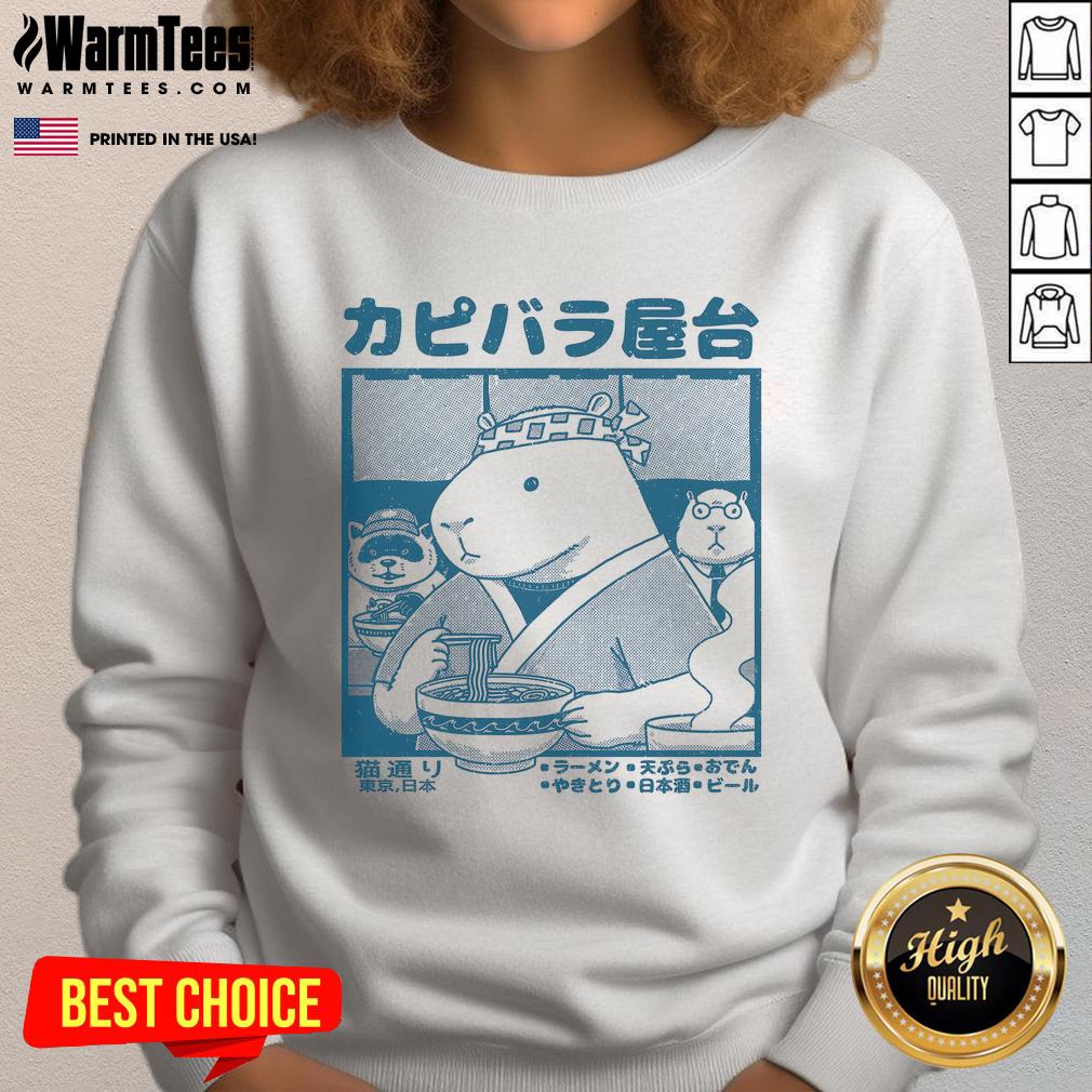 Cute Capy Food Cart T-Shirt - Image 5