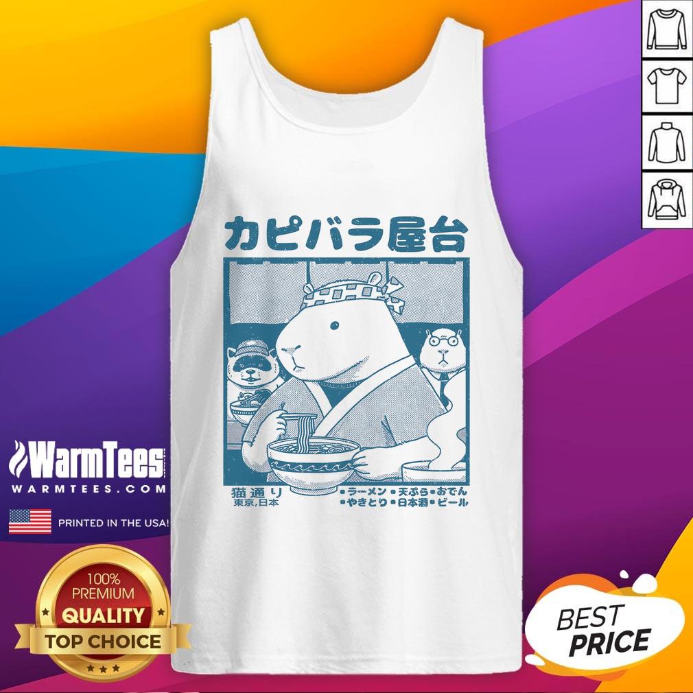 Cute Capy Food Cart T-Shirt - Image 4