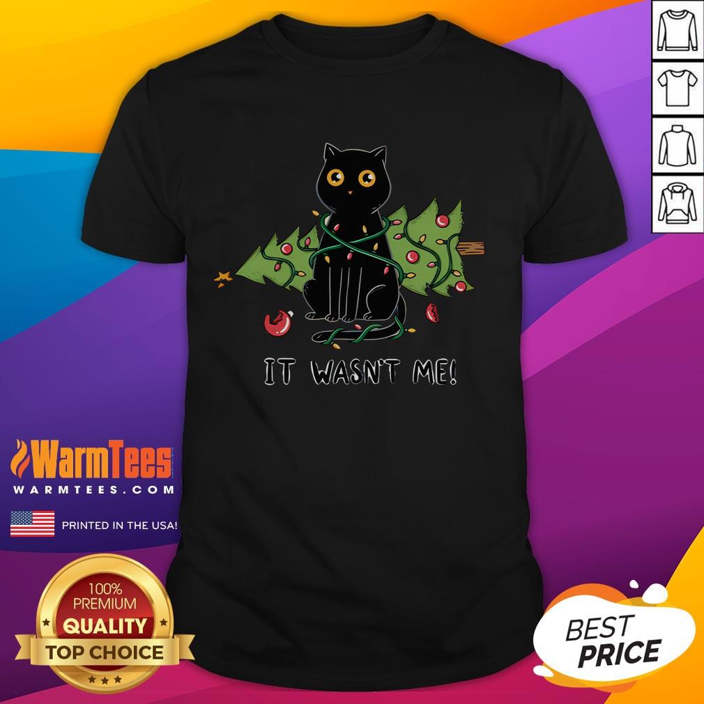 Cute Cat And Christmas Tree T-Shirt