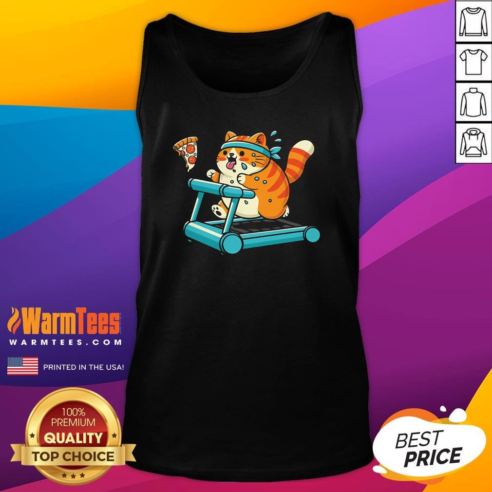 Cute Cat Chasing Dreams And Pizza Slices T-Shirt - Image 5