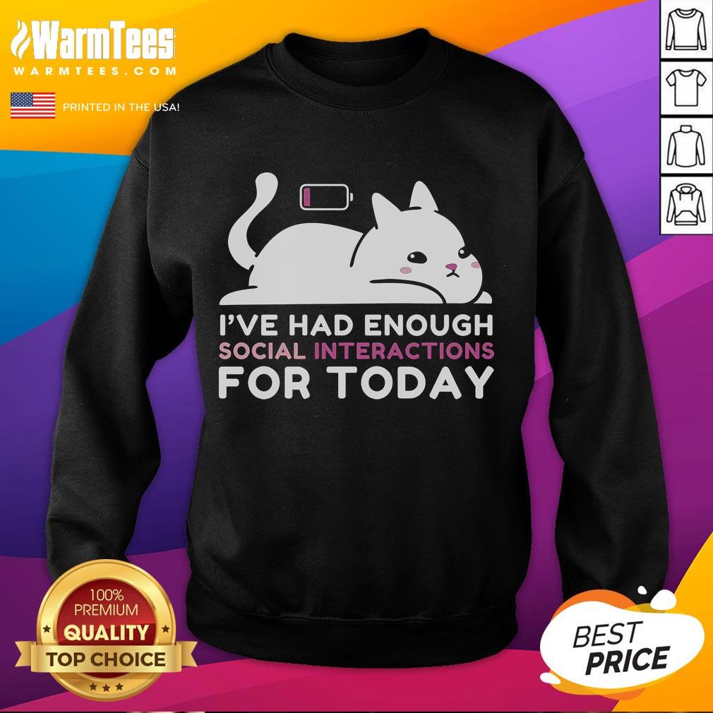 Cute Cat I've Had Enough Enough Social Interactions For Today T-Shirt - Image 5
