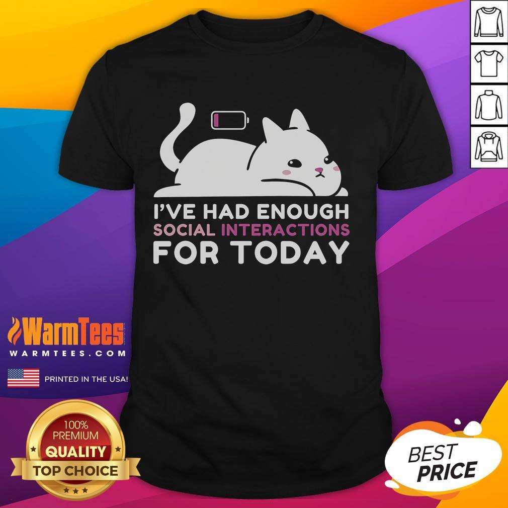 Cute Cat I've Had Enough Enough Social Interactions For Today T-Shirt
