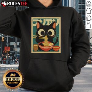 Alternative view of Cute Cat Ramen Japanese Funny Japanese Kawaii Anime T-Shirt