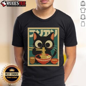 Cute Cat Ramen Japanese Funny Japanese Kawaii Anime T-Shirt
