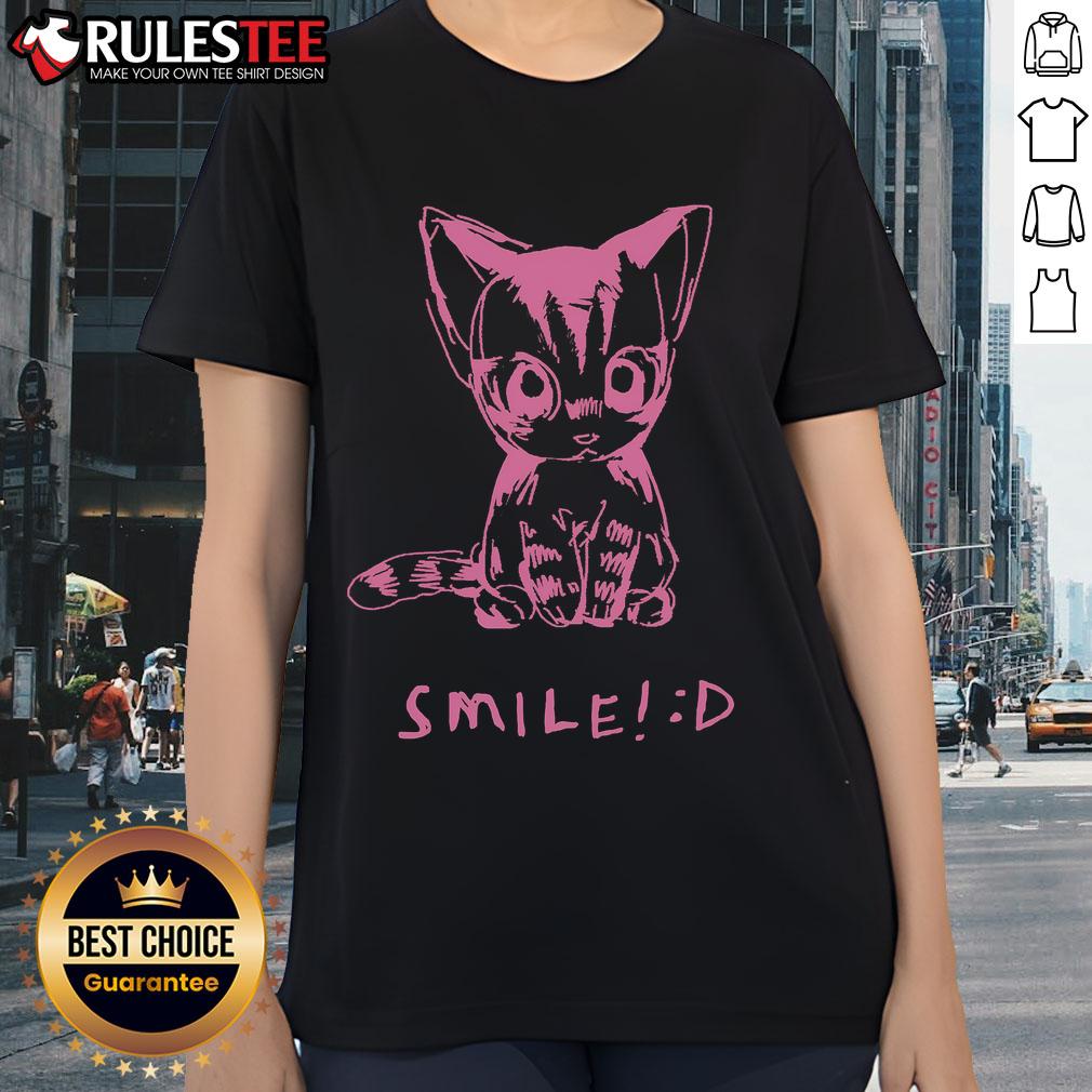 Cute Cat Smile T-Shirt - Image 3
