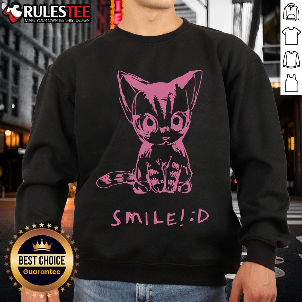 Cute Cat Smile T-Shirt - Image 5