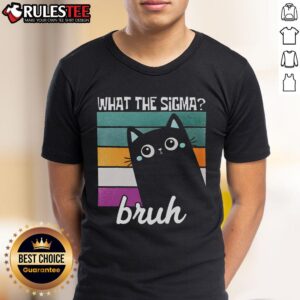 Cute Cat What The Sigma Bruh Funny Meme T-Shirt