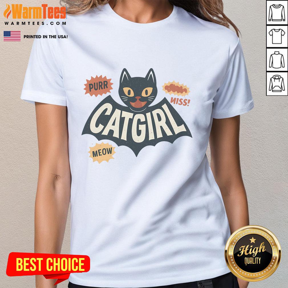 Cute Catgirl Bat Girl T-Shirt - Image 3