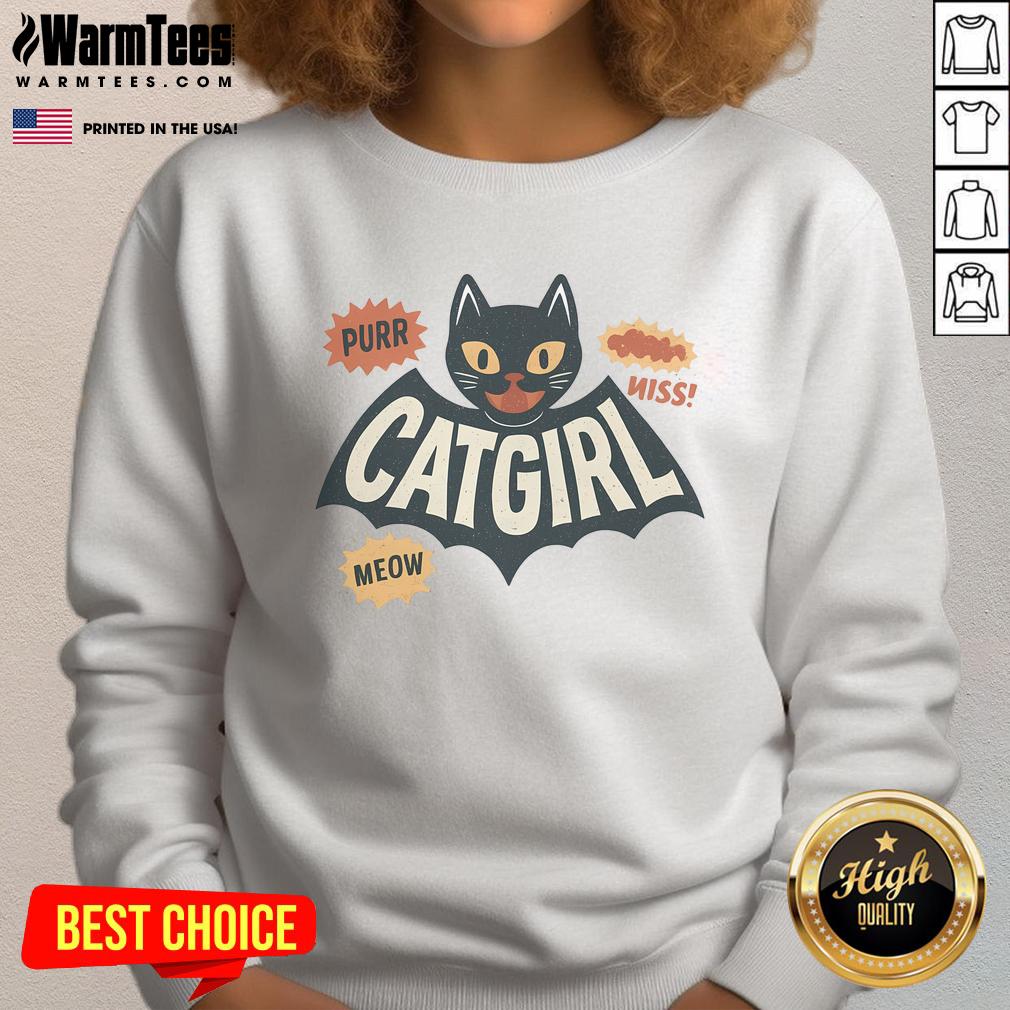 Cute Catgirl Bat Girl T-Shirt - Image 5