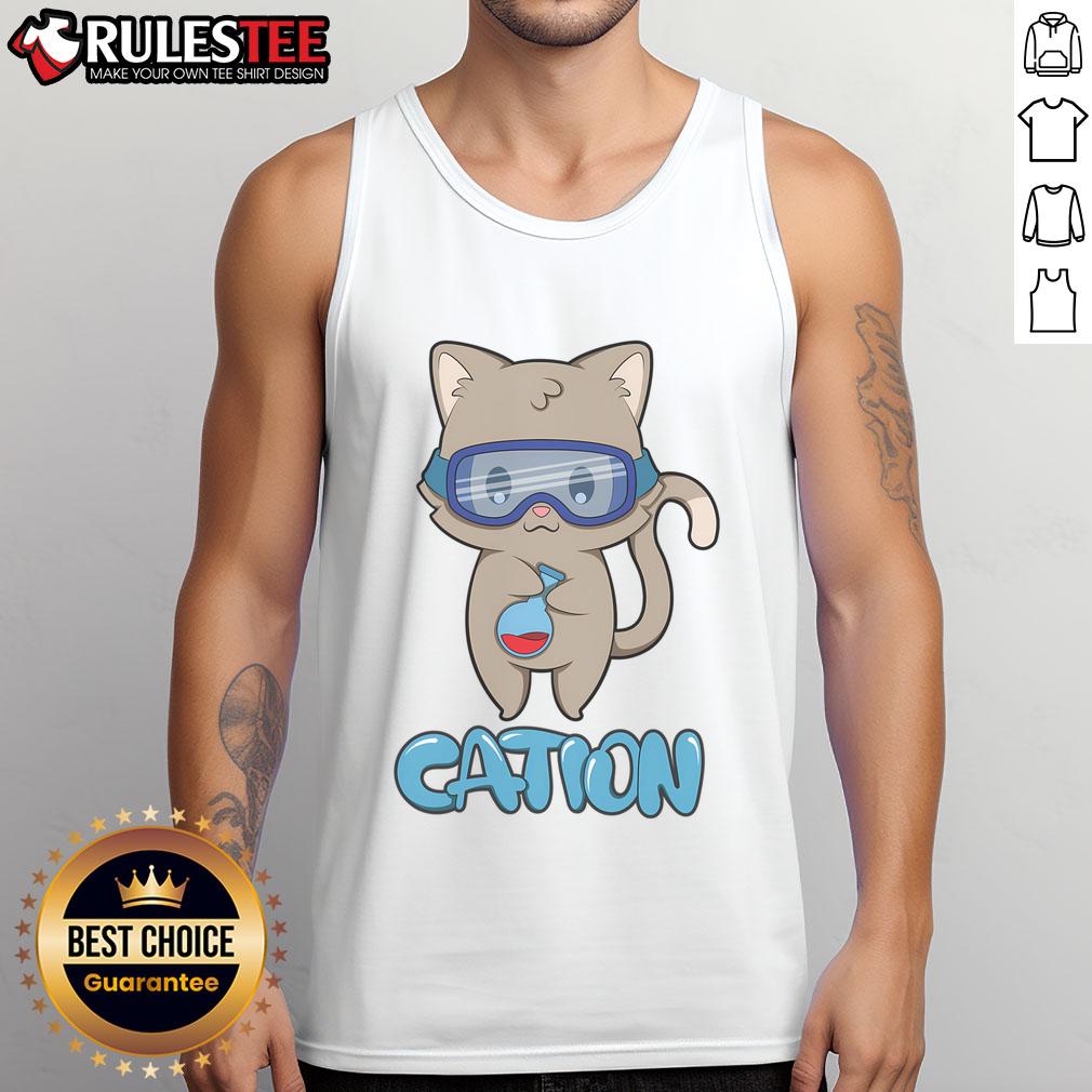 Cute Cation Cute Science Cat Pawsitive Elet Chemistry Teacher T-Shirt - Image 4