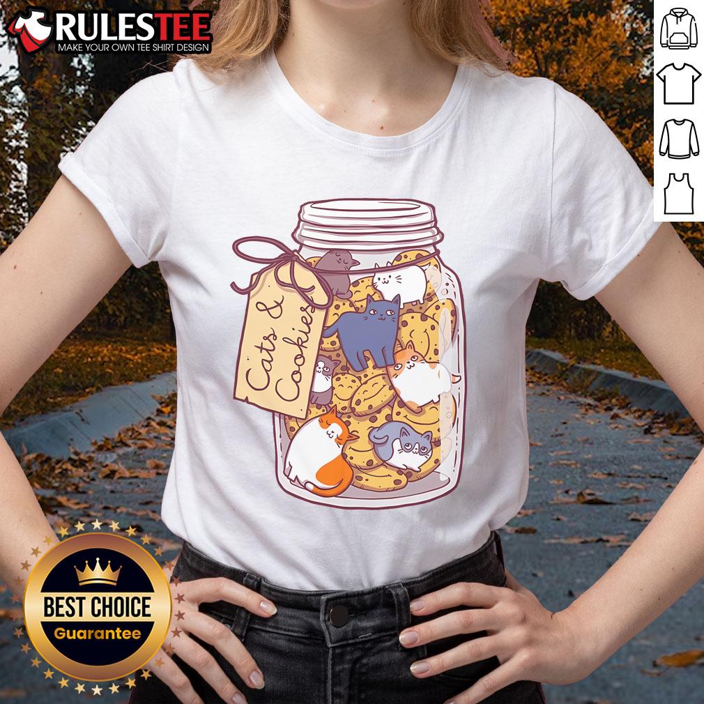 Cute Cats And Cookies Jar T-Shirt - Image 3